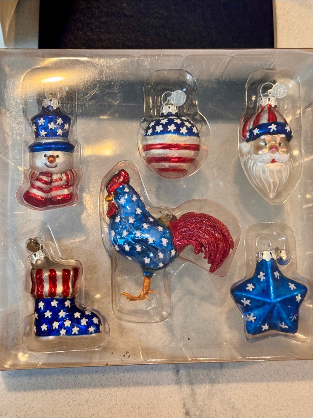 🇺🇸 Department 56 Patriotic NEW-Old Stock! Ornament Set 2002